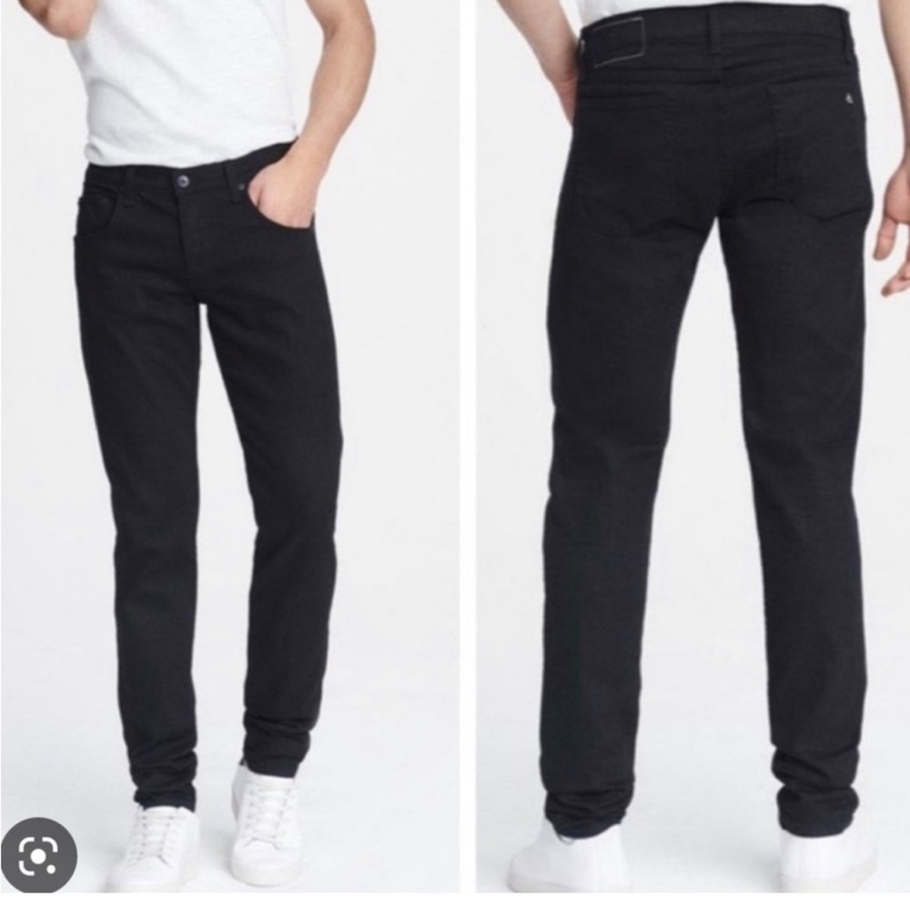 Black rag and bone jeans. They don’t fit